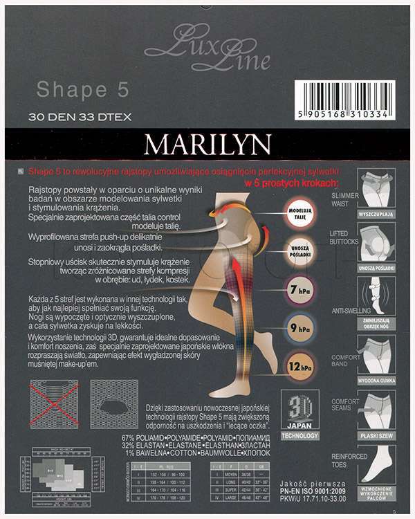 Моделючі колготки MARILYN Shape 5